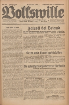 Volkswille : Zentralorgan der Deutschen Sozialistischen Arbeitspartei Polens. Jg.12, Nr. 254 (5 November 1927) + dod.