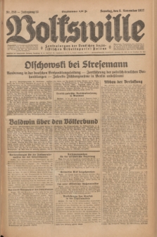 Volkswille : Zentralorgan der Deutschen Sozialistischen Arbeitspartei Polens. Jg.12, Nr. 255 (6 November 1927) + dod.