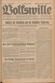 Volkswille : Zentralorgan der Deutschen Sozialistischen Arbeitspartei Polens. Jg.12, Nr. 269 (23 November 1927) + dod.