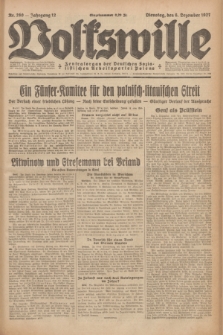Volkswille : Zentralorgan der Deutschen Sozialistischen Arbeitspartei Polens. Jg.12, Nr. 280 (6 December 1927) + dod.