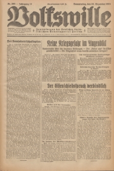 Volkswille : Zentralorgan der Deutschen Sozialistischen Arbeitspartei Polens. Jg.12, Nr. 293 (22 Dezember 1927) + dod.