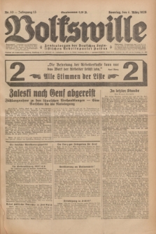Volkswille : Zentralorgan der Deutschen Sozialistischen Arbeitspartei Polens. Jg.13, Nr. 53 (4 März 1928) + dod.