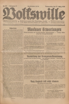 Volkswille : Zentralorgan der Deutschen Sozialistischen Arbeitspartei Polens. Jg.13, Nr. 68 (22 März 1928) + dod.
