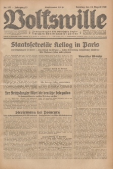 Volkswille : Zentralorgan der Deutschen Sozialistischen Arbeitspartei Polens. Jg.13, Nr. 195 (26 August 1928) + dod.