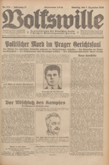 Volkswille : Zentralorgan der Deutschen Sozialistischen Arbeitspartei Polens. Jg.13, Nr. 278 (2 Dezember 1928) + dod.