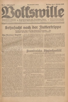 Volkswille : Zentralorgan der Deutschen Sozialistischen Arbeitspartei Polens. Jg.14, Nr. 3 (4 Januar 1929) + dod.