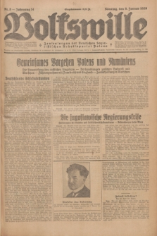 Volkswille : Zentralorgan der Deutschen Sozialistischen Arbeitspartei Polens. Jg.14, Nr. 5 (6 Januar 1929) + dod.