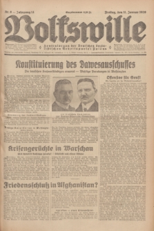 Volkswille : Zentralorgan der Deutschen Sozialistischen Arbeitspartei Polens. Jg.14, Nr. 9 (11 Januar 1929) + dod.