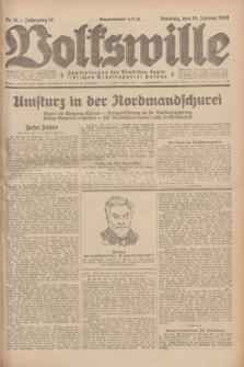 Volkswille : Zentralorgan der Deutschen Sozialistischen Arbeitspartei Polens. Jg.14, Nr. 11 (13 Januar 1929) + dod.