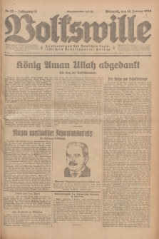 Volkswille : Zentralorgan der Deutschen Sozialistischen Arbeitspartei Polens. Jg.14, Nr. 13 (16 Januar 1929) + dod.