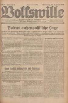 Volkswille : Zentralorgan der Deutschen Sozialistischen Arbeitspartei Polens. Jg.14, Nr. 14 (17 Januar 1929) + dod.
