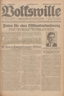 Volkswille : Zentralorgan der Deutschen Sozialistischen Arbeitspartei Polens. Jg.14, Nr. 17 (20 Januar 1929) + dod.