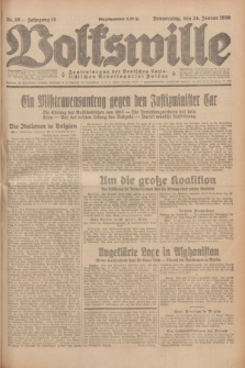 Volkswille : Zentralorgan der Deutschen Sozialistischen Arbeitspartei Polens. Jg.14, Nr. 20 (24 Januar 1929) + dod.