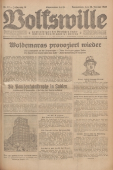 Volkswille : Zentralorgan der Deutschen Sozialistischen Arbeitspartei Polens. Jg.14, Nr. 22 (26 Januar 1929) + dod.