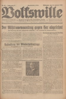 Volkswille : Zentralorgan der Deutschen Sozialistischen Arbeitspartei Polens. Jg.14, Nr. 25 (30 Januar 1929) + dod.