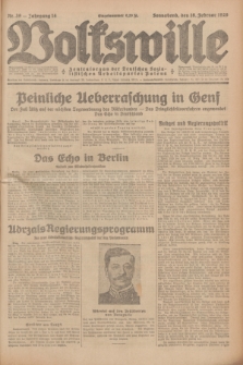 Volkswille : Zentralorgan der Deutschen Sozialistischen Arbeitspartei Polens. Jg.14, Nr. 39 (16 Februar 1929) + dod.