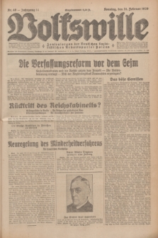 Volkswille : Zentralorgan der Deutschen Sozialistischen Arbeitspartei Polens. Jg.14, Nr. 46 (24 Februar 1929) + dod.