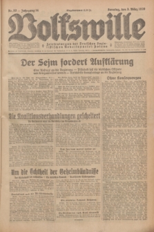Volkswille : Zentralorgan der Deutschen Sozialistischen Arbeitspartei Polens. Jg.14, Nr. 52 (3 März 1929) + dod.