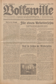Volkswille : Zentralorgan der Deutschen Sozialistischen Arbeitspartei Polens. Jg.14, Nr. 53 (5 März 1929) + dod.
