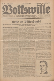 Volkswille : Zentralorgan der Deutschen Sozialistischen Arbeitspartei Polens. Jg.14, Nr. 54 (6 März 1929) + dod.