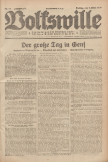 Volkswille : Zentralorgan der Deutschen Sozialistischen Arbeitspartei Polens. Jg.14, Nr. 56 (8 März 1929) + dod.