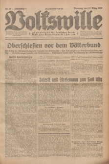 Volkswille : Zentralorgan der Deutschen Sozialistischen Arbeitspartei Polens. Jg.14, Nr. 59 (12 März 1929) + dod.