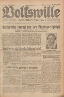 Volkswille : Zentralorgan der Deutschen Sozialistischen Arbeitspartei Polens. Jg.14, Nr. 63 (16 März 1929) + dod.