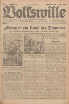 Volkswille : Zentralorgan der Deutschen Sozialistischen Arbeitspartei Polens. Jg.14, Nr. 73 (28 März 1929) + dod.