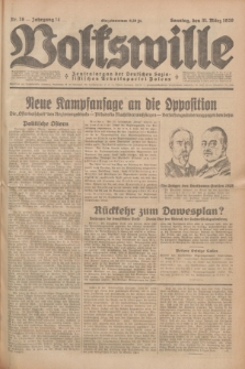 Volkswille : Zentralorgan der Deutschen Sozialistischen Arbeitspartei Polens. Jg.14, Nr. 76 (31 März 1929) + dod.
