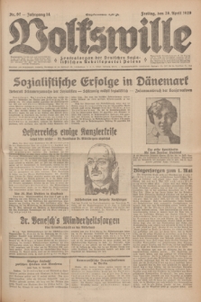 Volkswille : Zentralorgan der Deutschen Sozialistischen Arbeitspartei Polens. Jg.14, Nr. 97 (26 April 1929) + dod.