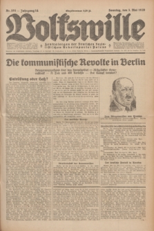 Volkswille : Zentralorgan der Deutschen Sozialistischen Arbeitspartei Polens. Jg.14, Nr. 103 (5 Mai 1929) + dod.