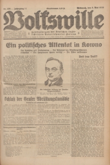Volkswille : Zentralorgan der Deutschen Sozialistischen Arbeitspartei Polens. Jg.14, Nr. 105 (8 Mai 1929) + dod.