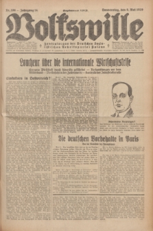 Volkswille : Zentralorgan der Deutschen Sozialistischen Arbeitspartei Polens. Jg.14, Nr. 106 (9 Mai 1929) + dod.