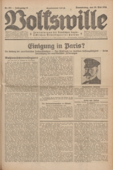 Volkswille : Zentralorgan der Deutschen Sozialistischen Arbeitspartei Polens. Jg.14, Nr. 111 (16 Mai 1929) + dod.
