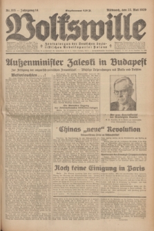 Volkswille : Zentralorgan der Deutschen Sozialistischen Arbeitspartei Polens. Jg.14, Nr. 115 (22 Mai 1929) + dod.