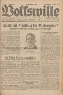 Volkswille : Zentralorgan der Deutschen Sozialistischen Arbeitspartei Polens. Jg.14, Nr. 117 (24 Mai 1929) + dod.