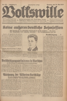 Volkswille : Zentralorgan der Deutschen Sozialistischen Arbeitspartei Polens. Jg.14, Nr. 119 (26 Mai 1929) + dod.