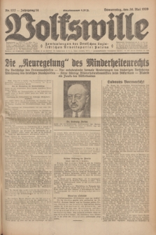 Volkswille : Zentralorgan der Deutschen Sozialistischen Arbeitspartei Polens. Jg.14, Nr. 122 (30 Mai 1929) + dod.