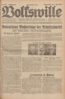 Volkswille : Zentralorgan der Deutschen Sozialistischen Arbeitspartei Polens. Jg.14, Nr. 123 (1 Juni 1929) + dod.