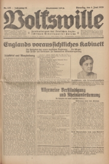 Volkswille : Zentralorgan der Deutschen Sozialistischen Arbeitspartei Polens. Jg.14, Nr. 125 (4 Juni 1929) + dod.
