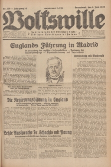 Volkswille : Zentralorgan der Deutschen Sozialistischen Arbeitspartei Polens. Jg.14, Nr. 129 (8 Juni 1929) + dod.