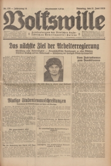 Volkswille : Zentralorgan der Deutschen Sozialistischen Arbeitspartei Polens. Jg.14, Nr. 131 (11 Juni 1929) + dod.