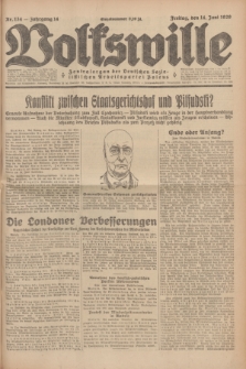 Volkswille : Zentralorgan der Deutschen Sozialistischen Arbeitspartei Polens. Jg.14, Nr. 134 (14 Juni 1929) + dod.