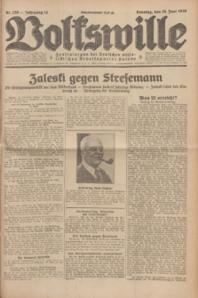 Volkswille : Zentralorgan der Deutschen Sozialistischen Arbeitspartei Polens. Jg.14, Nr. 136 (16 Juni 1929) + dod.