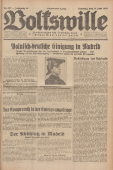 Volkswille : Zentralorgan der Deutschen Sozialistischen Arbeitspartei Polens. Jg.14, Nr. 137 (18 Juni 1929) + dod.