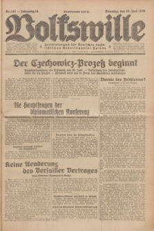 Volkswille : Zentralorgan der Deutschen Sozialistischen Arbeitspartei Polens. Jg.14, Nr. 143 (25 Juni 1929) + dod.