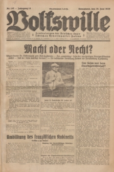 Volkswille : Zentralorgan der Deutschen Sozialistischen Arbeitspartei Polens. Jg.14, Nr. 147 (29 Juni 1929) + dod.