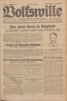 Volkswille : Zentralorgan der Deutschen Sozialistischen Arbeitspartei Polens. Jg.14, Nr. 150 (4 Juli 1929) + dod.
