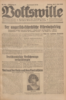 Volkswille : Zentralorgan der Deutschen Sozialistischen Arbeitspartei Polens. Jg.14, Nr. 151 (5 Juli 1929) + dod.