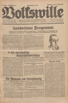 Volkswille : Zentralorgan der Deutschen Sozialistischen Arbeitspartei Polens. Jg.14, Nr. 153 (7 Juli 1929) + dod.